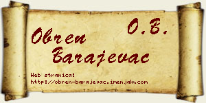 Obren Barajevac vizit kartica